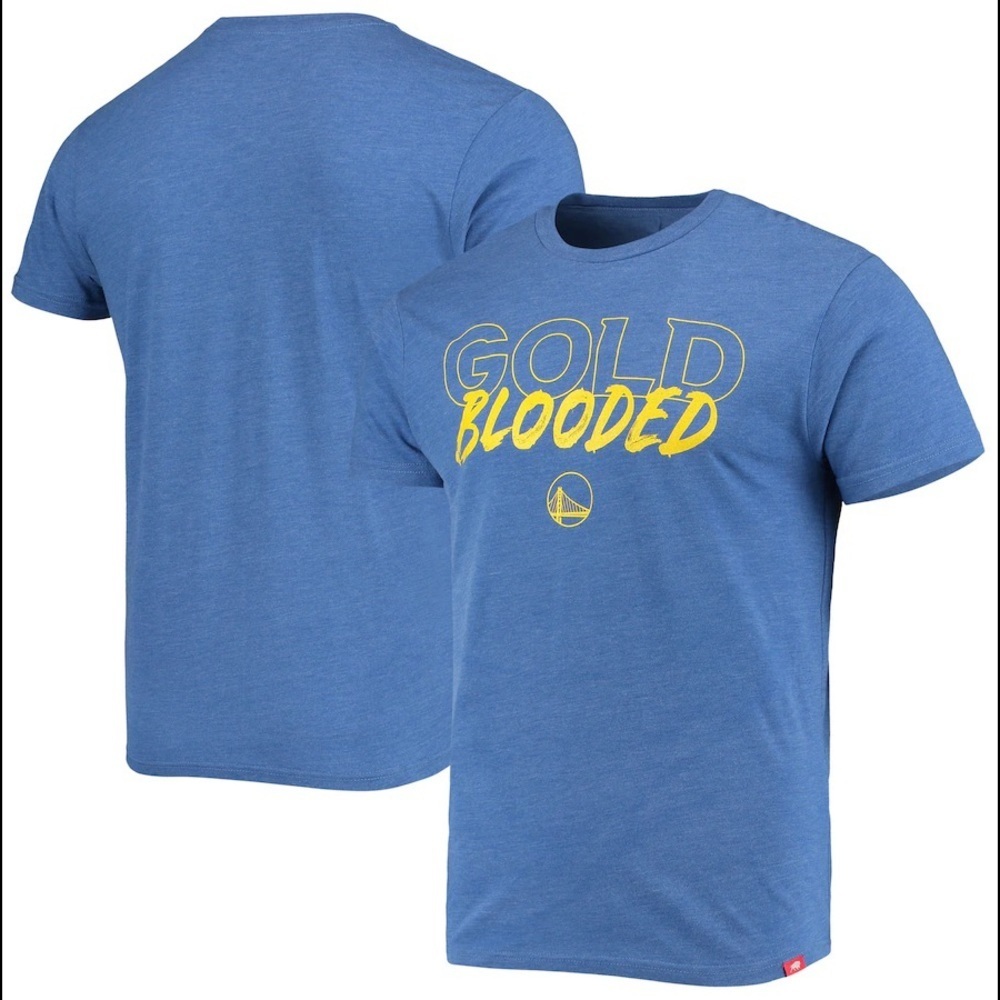 Golden‎ State Warriors Sportiqe Heathered Royal Gold Blooded Comfy Tri-Blend
